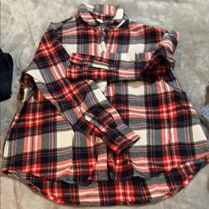 Plaid Kids Shirt - Red, Green, White